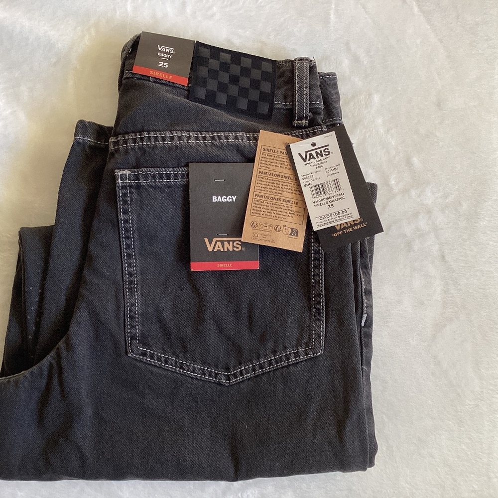 Vans “Off The Wall” Black Sirelle Graphic Baggy Pants
